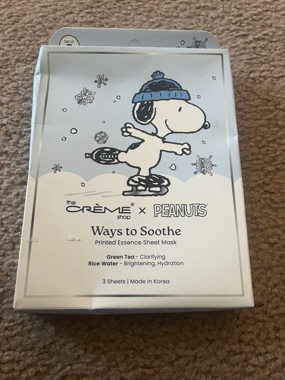 The Crème Shop x Peanuts Ways to Soothe Printed Essence Sheet Mask